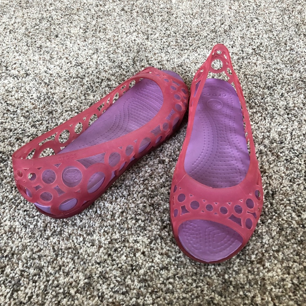 Crocs Open Toe Flats Sz 9